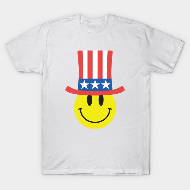 Happy Face Emoji Uncle Sam T-Shirt by artbitz